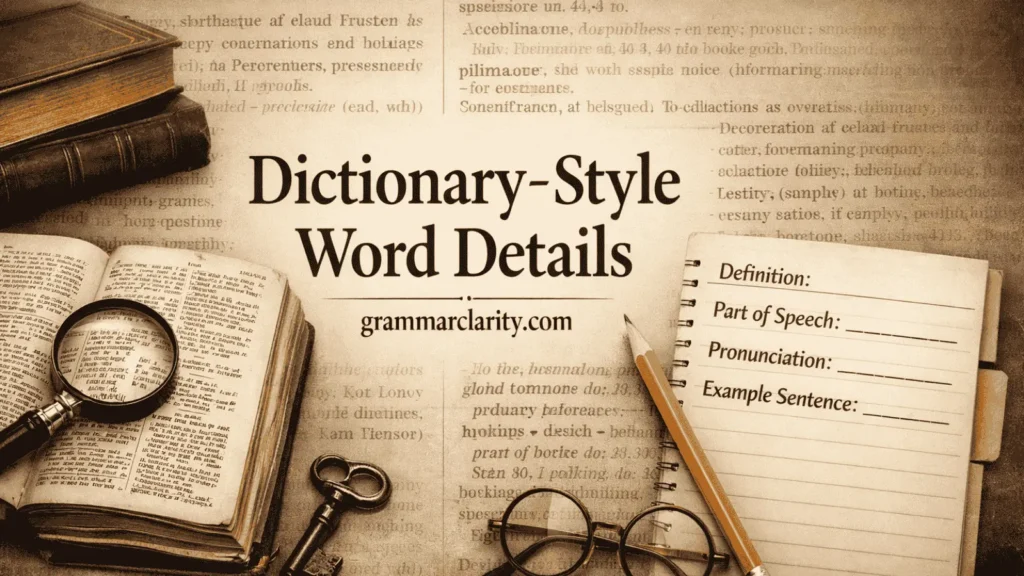 Dictionary-Style Word Details