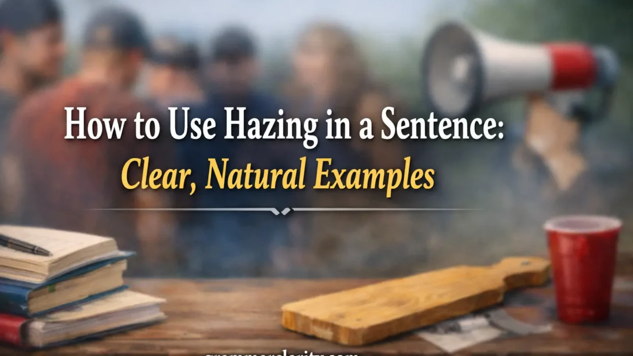 How to Use Hazing in a Sentence