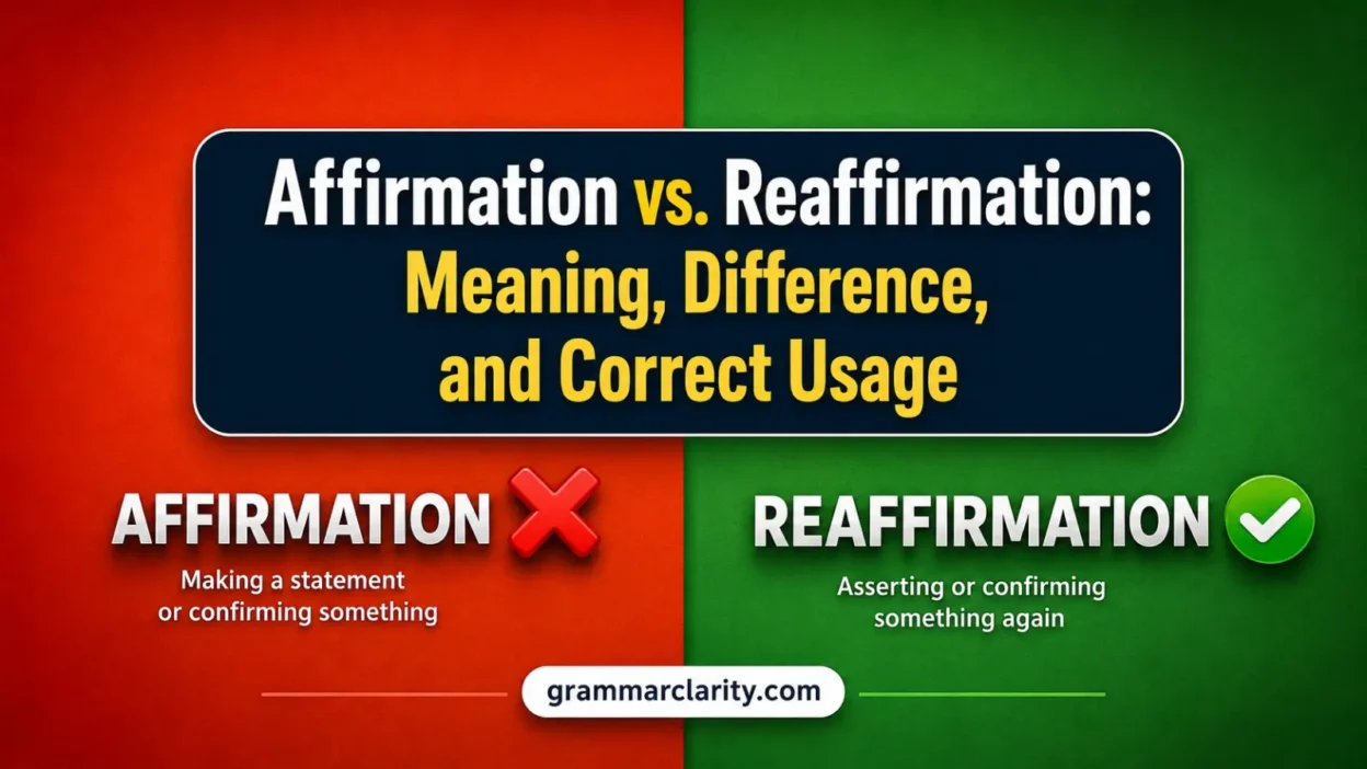 Affirmation vs. Reaffirmation: Meaning, Difference, and Correct Usage