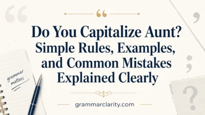 Do You Capitalize Aunt? Simple Rules, Examples, and Common Mistakes Explained Clearly