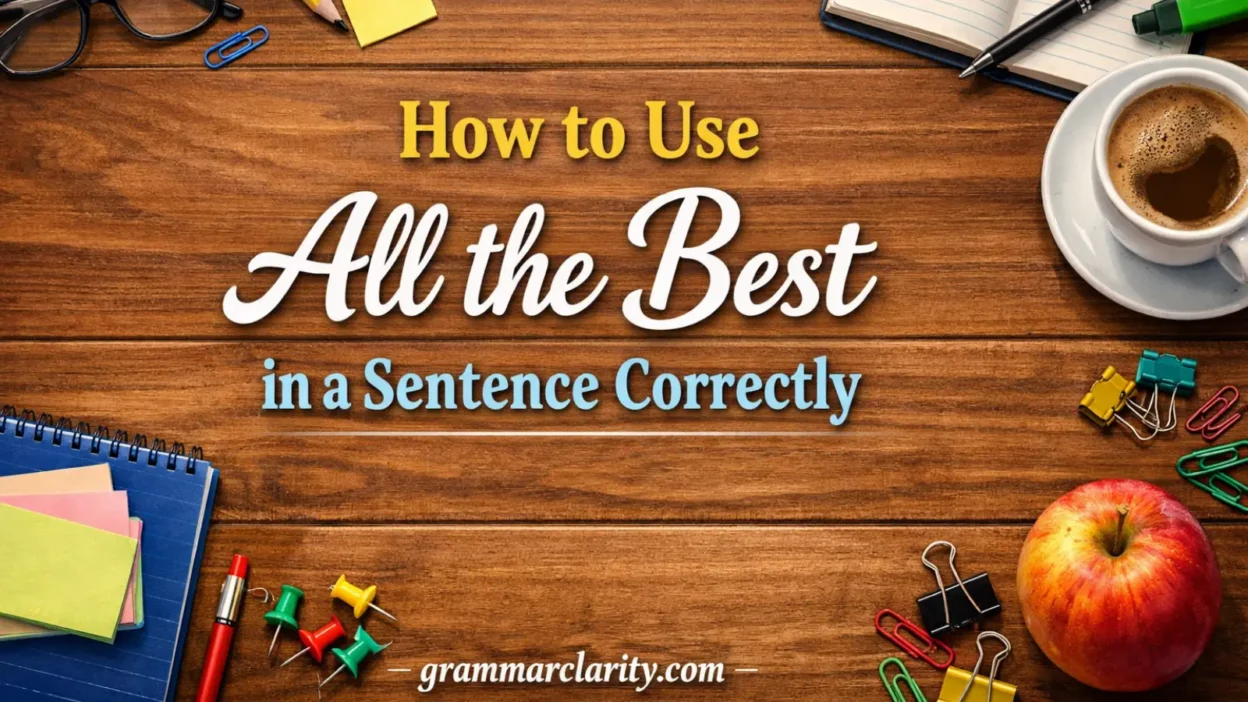 How to Use All the Best in a Sentence Correctly