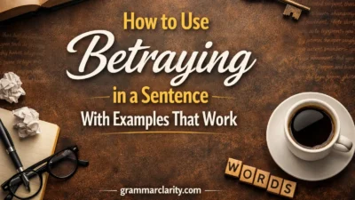 How to Use Betraying in a Sentence With Examples That Work