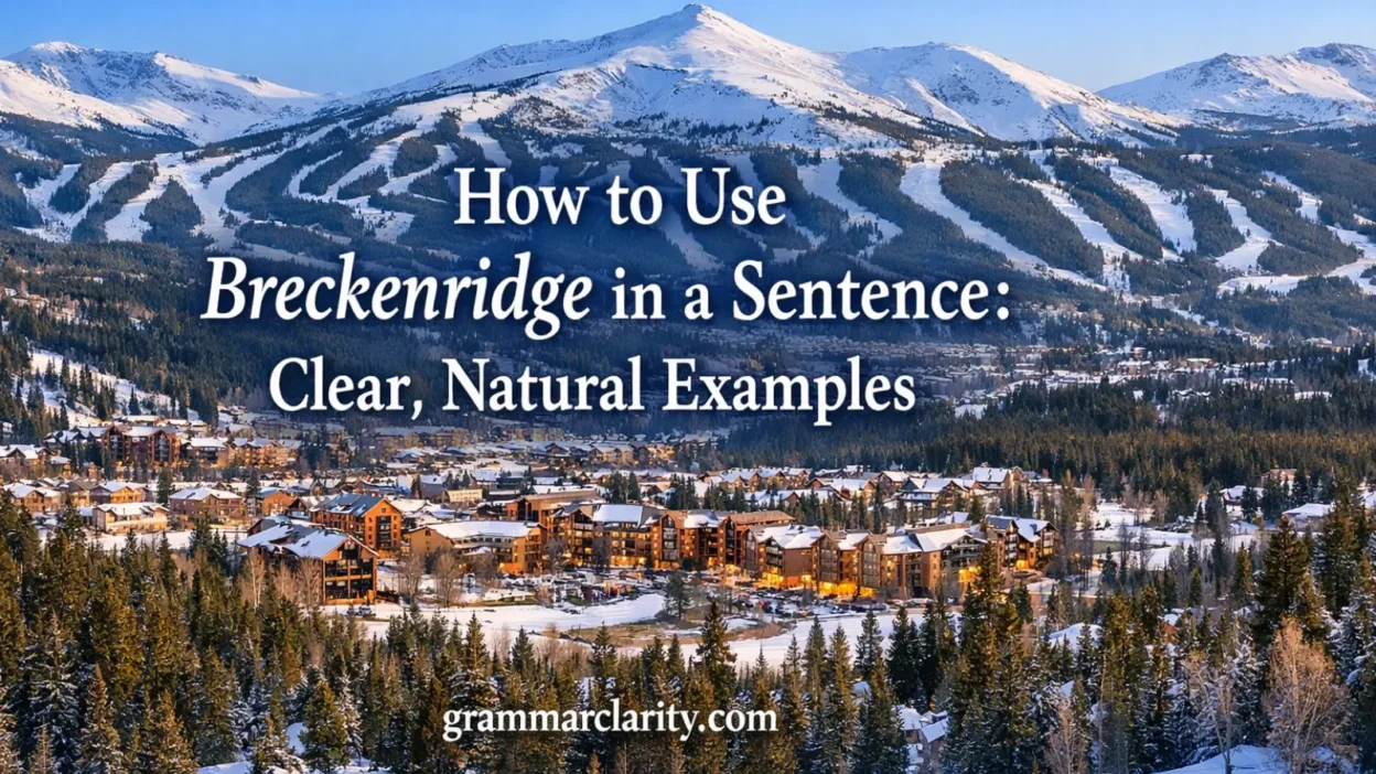 How to Use Breckenridge in a Sentence: Clear, Natural Examples