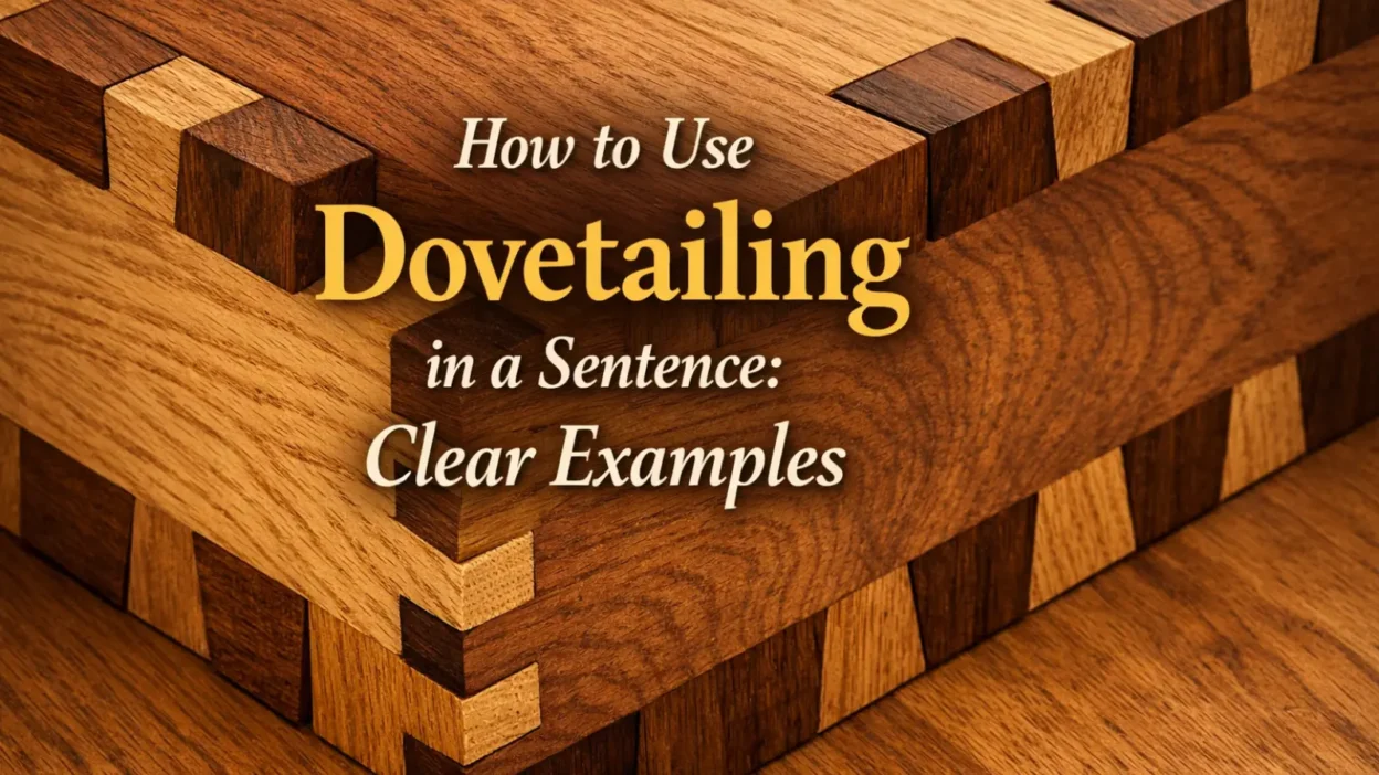 How to Use Dovetailing in a Sentence: Clear Examples