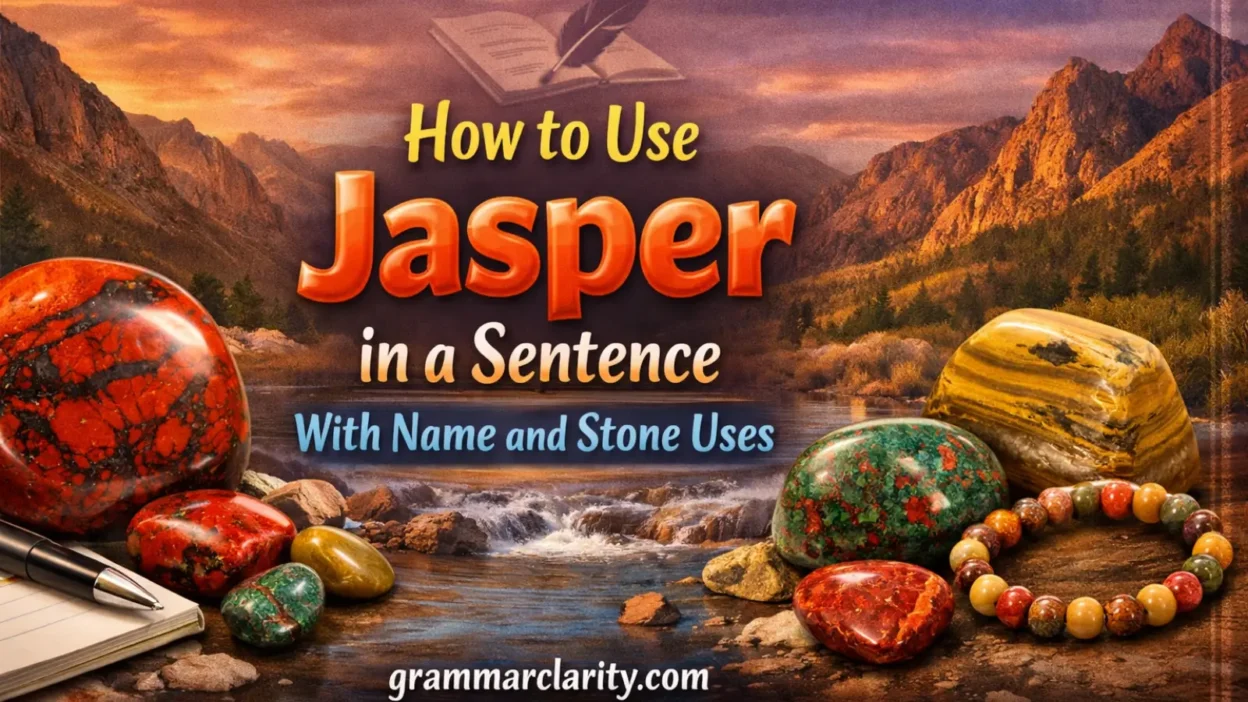 How to Use Jasper in a Sentence With Name and Stone Uses