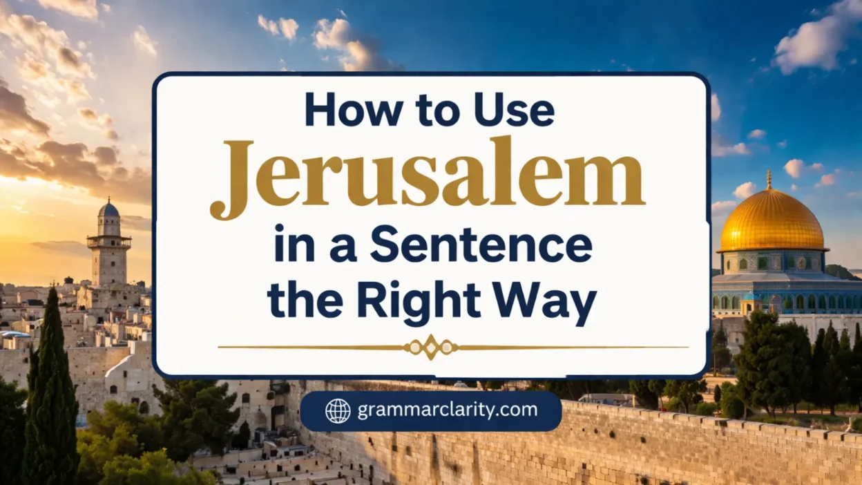 How to Use Jerusalem in a Sentence the Right Way