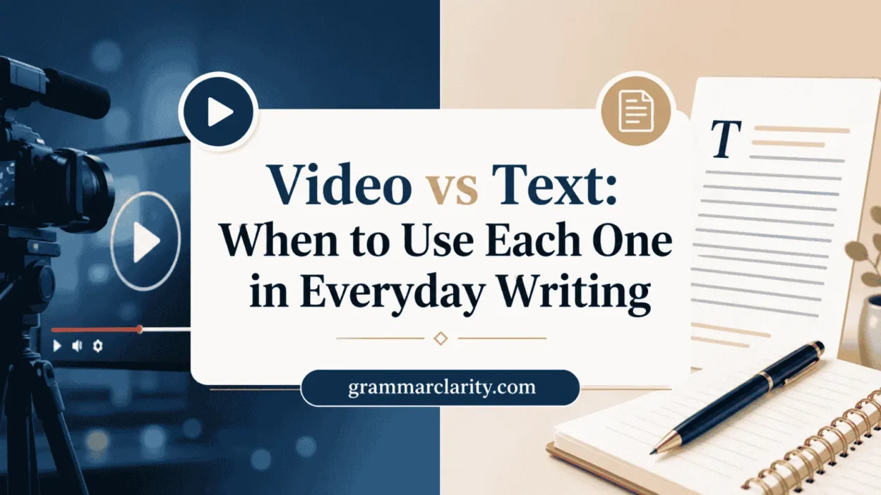 Video vs Text: When to Use Each One in Everyday Writing