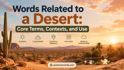Words Related to a Desert
