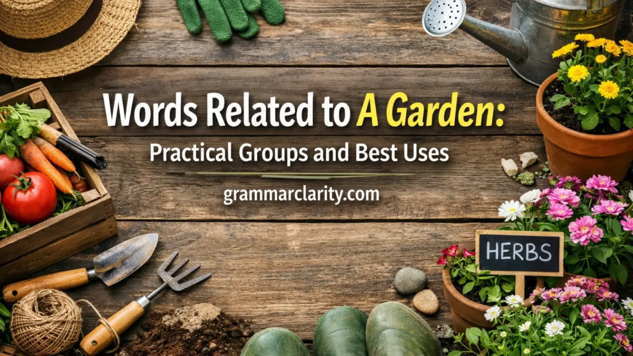 Words Related to A Garden: Practical Groups and Best Uses