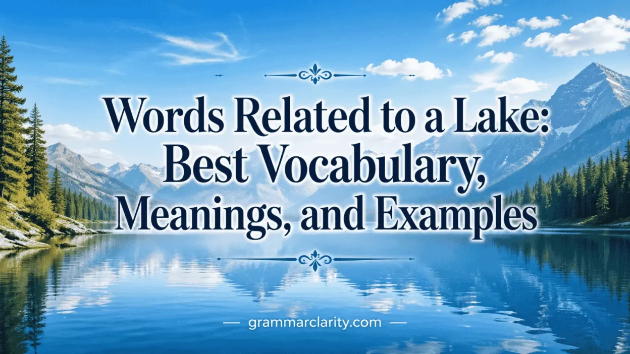 Words Related to a Lake: Best Vocabulary, Meanings, and Examples