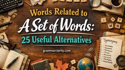 Words Related to A Set of Words: 25 Useful Alternatives