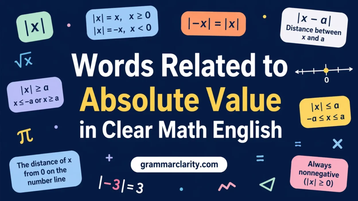  Words Related to Absolute Value in Clear Math English