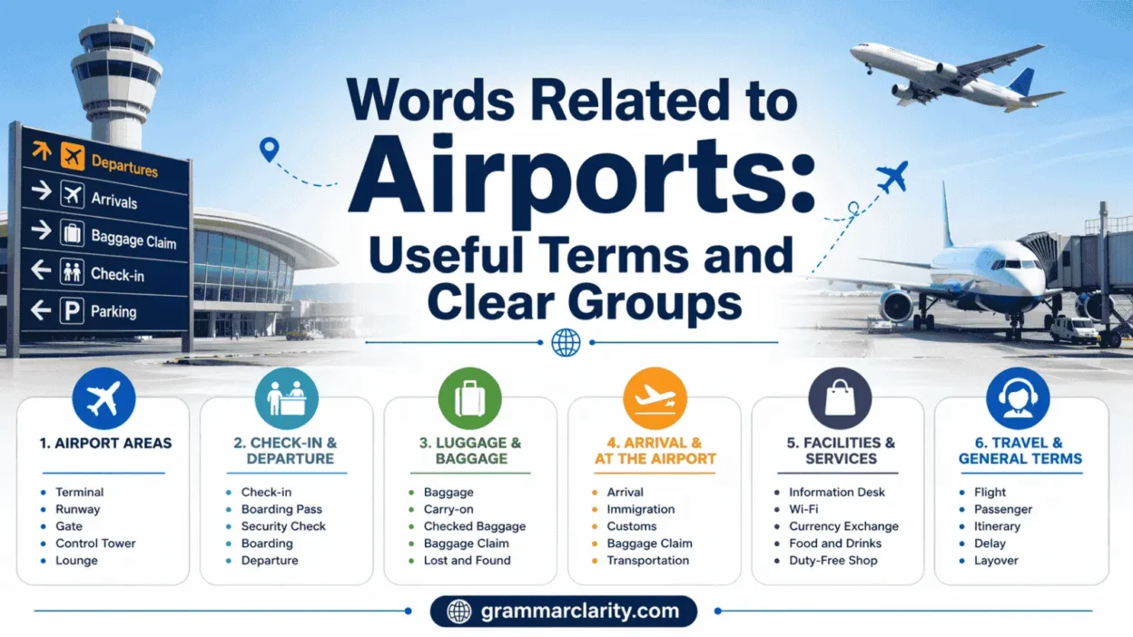 Words Related to Airports: Useful Terms and Clear Groups