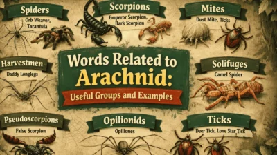 Words Related to Arachnid: Useful Groups and Examples