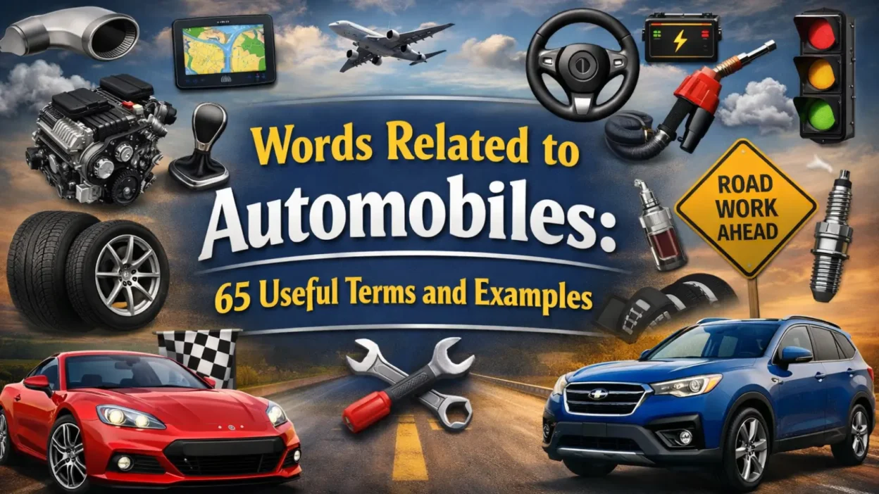 Words Related to Automobiles: 65 Useful Terms and Examples