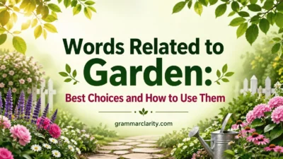 Words Related to Garden: Best Choices and How to Use Them