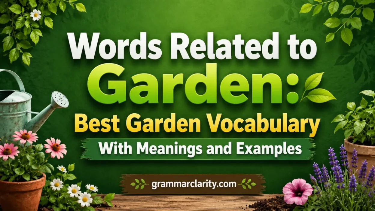 Words Related to Garden: Best Garden Vocabulary With Meanings and Examples
