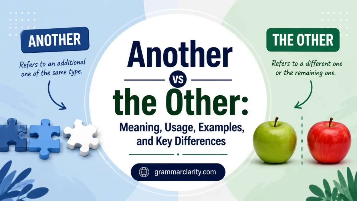 Another vs the Other: Meaning, Usage, Examples, and Key Differences