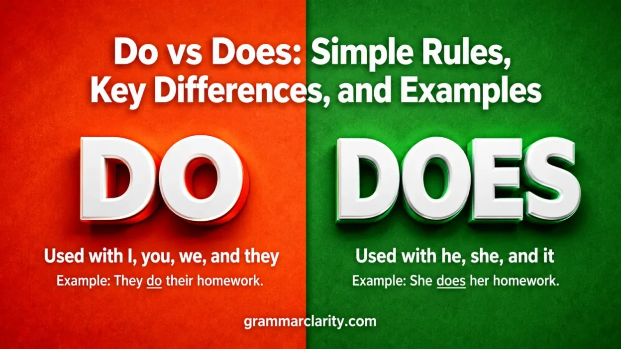 Do vs Does: Simple Rules, Key Differences, and Examples