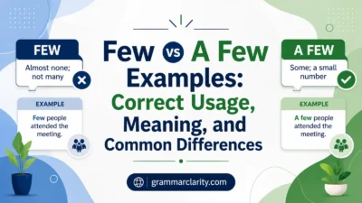 Few vs A Few Examples: Correct Usage, Meaning, and Common Differences