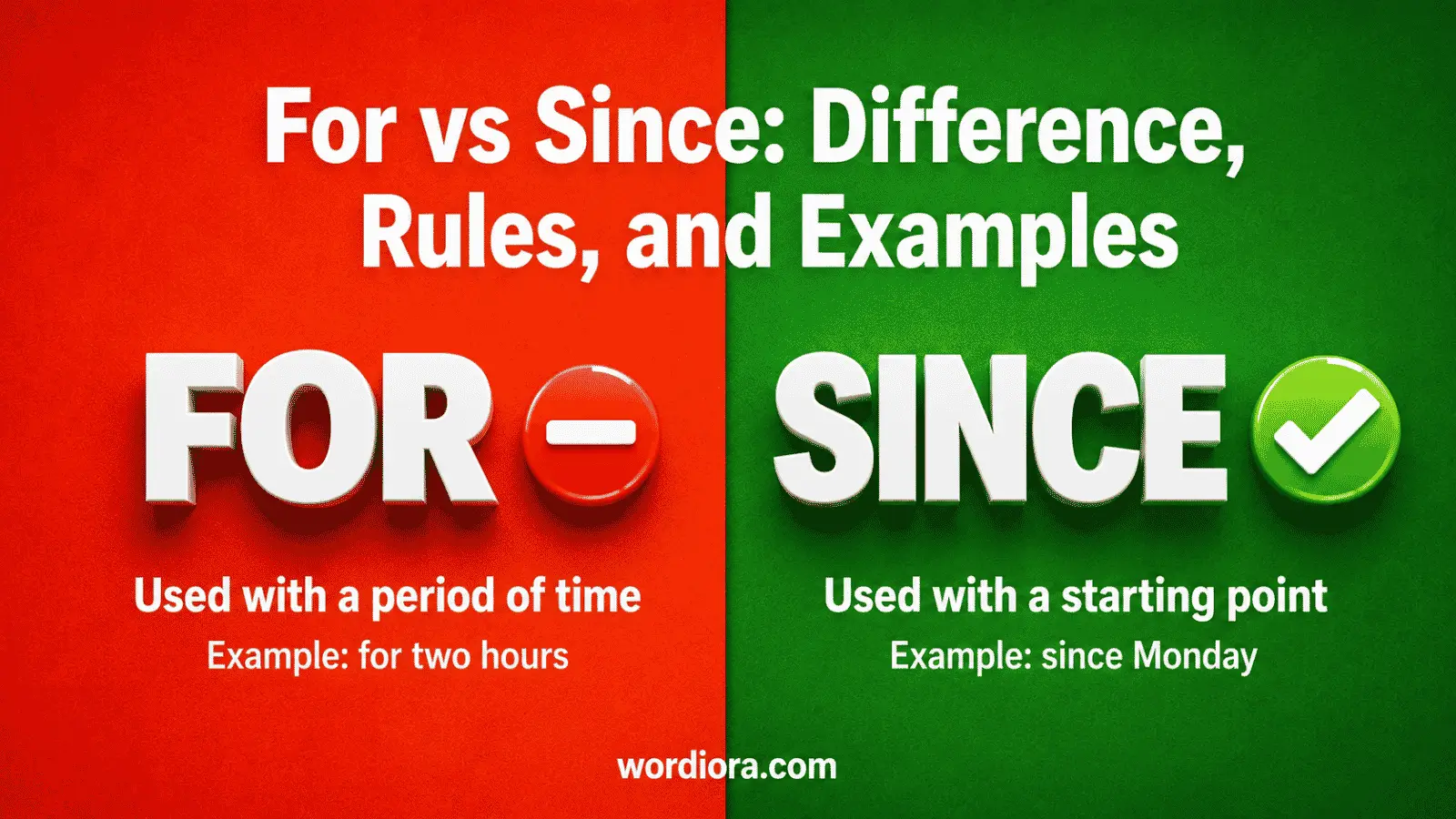 For vs Since: Difference, Rules, and Examples - grammarclarity.com