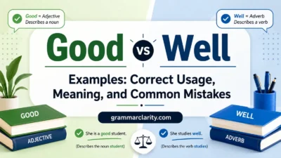 Good vs Well Examples: Correct Usage, Meaning, and Common Mistakes