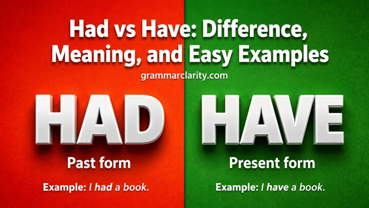 Had vs Have: Difference, Meaning, and Easy Examples