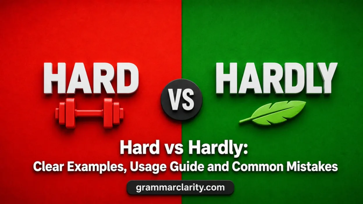 Hard vs Hardly: Clear Examples, Usage Guide and Common Mistakes