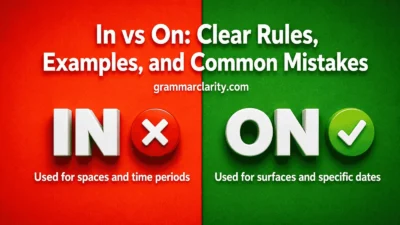 In vs On: Clear Rules, Examples, and Common Mistakes