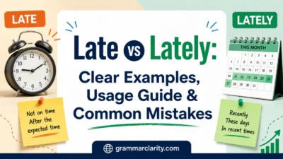 Late vs Lately: Clear Examples, Usage Guide & Common Mistakes