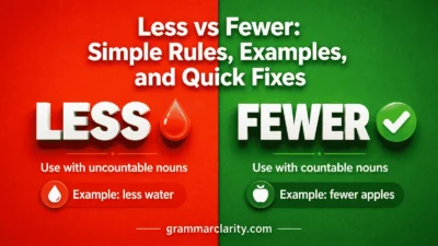 Less vs Fewer: Simple Rules, Examples, and Quick Fixes