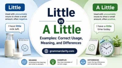 Little vs A Little Examples: Correct Usage, Meaning, and Differences