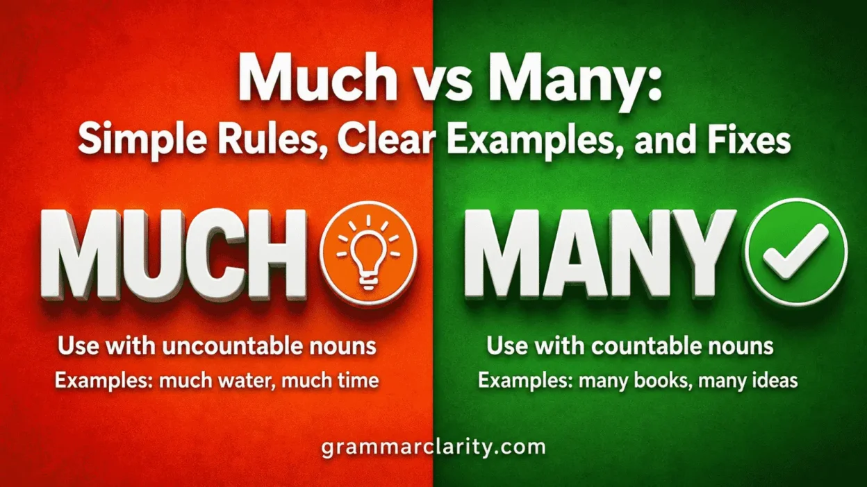 Much vs Many: Simple Rules, Clear Examples, and Fixes