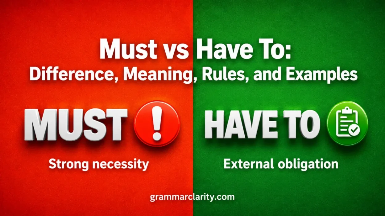 Must vs Have To: Difference, Meaning, Rules, and Examples