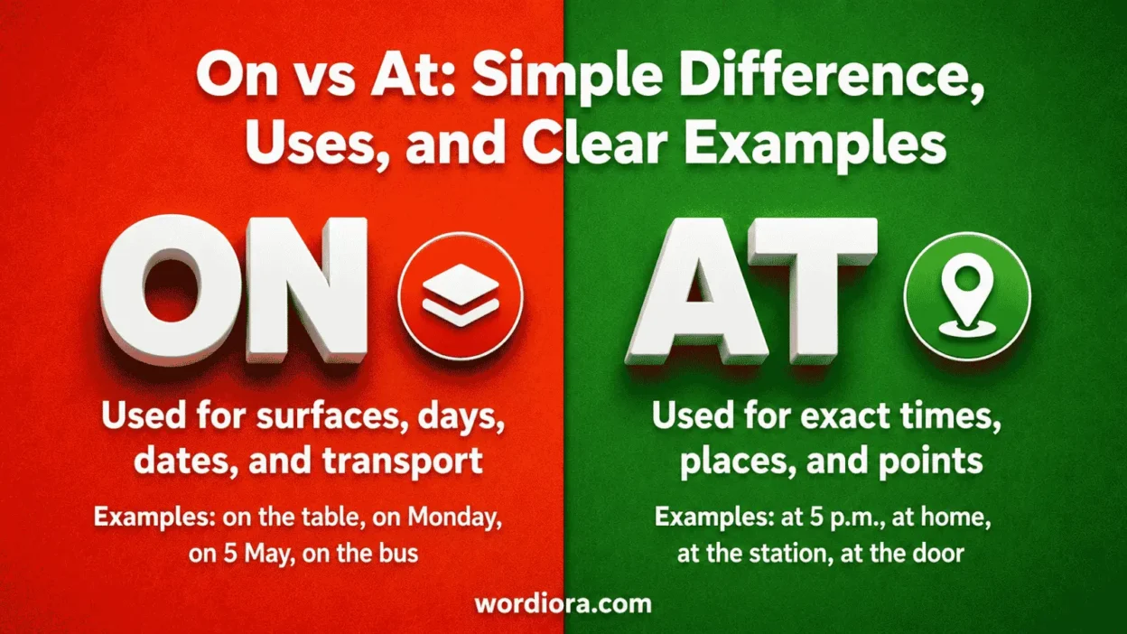On vs At: Simple Difference, Uses, and Clear Examples