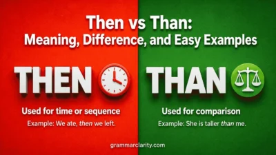 Then vs Than: Meaning, Difference, and Easy Examples