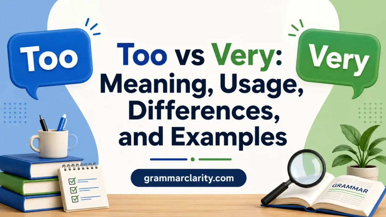 Too vs Very: Meaning, Usage, Differences, and Examples
