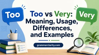 Too vs Very: Meaning, Usage, Differences, and Examples