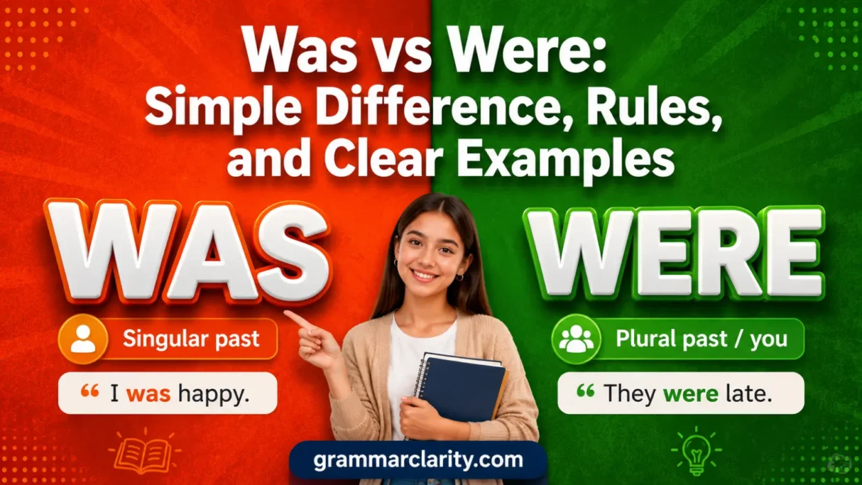 Was vs Were: Simple Difference, Rules, and Clear Examples