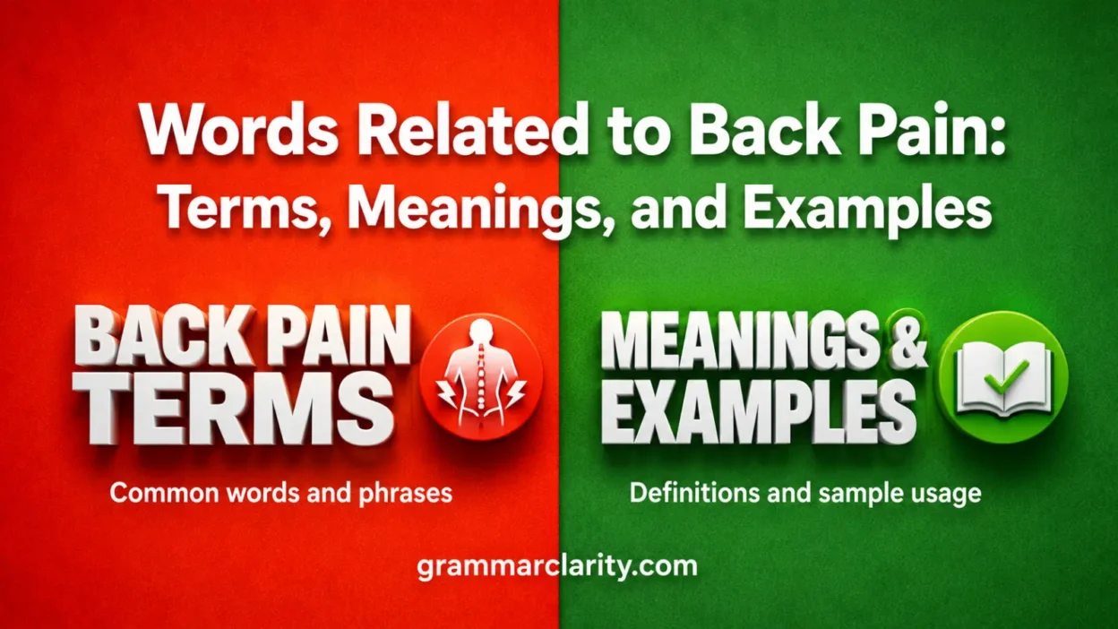 Words Related to Back Pain: Terms, Meanings, and Examples