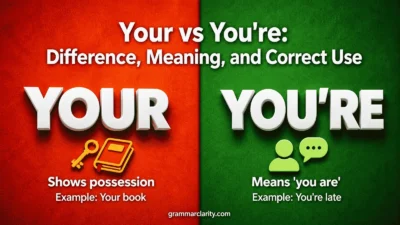 Your vs You're: Difference, Meaning, and Correct Use