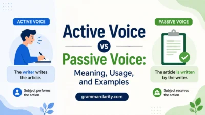 Active Voice vs Passive Voice: Meaning, Usage, and Examples