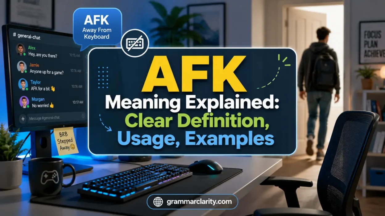 AFK Meaning Explained: Clear Definition, Usage, Examples